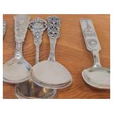 Lot of (10) 188-grams (total) 60G Silverplated Souvenir Spoons