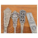 Lot of (10) 188-grams (total) 60G Silverplated Souvenir Spoons