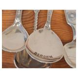 Lot of (10) 188-grams (total) 60G Silverplated Souvenir Spoons
