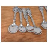 Lot of (13) 150-grams (total) 60G Silverplated Souvenir Spoons
