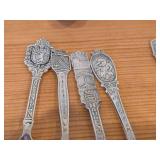 Lot of (13) 150-grams (total) 60G Silverplated Souvenir Spoons