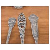 Lot of (13) 150-grams (total) 60G Silverplated Souvenir Spoons