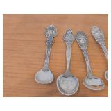Lot of (13) 150-grams (total) 60G Silverplated Souvenir Spoons