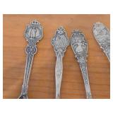 Lot of (13) 150-grams (total) 60G Silverplated Souvenir Spoons
