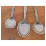 Lot of (13) 150-grams (total) 60G Silverplated Souvenir Spoons