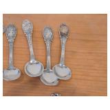 Lot of (13) 150-grams (total) 60G Silverplated Souvenir Spoons
