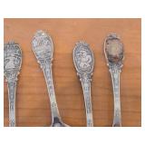 Lot of (13) 150-grams (total) 60G Silverplated Souvenir Spoons
