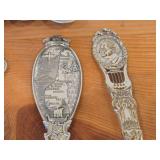 Lot of (8) 178-grams (total) 40G Silverplated Souvenir Spoons