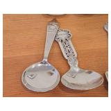 Lot of (8) 204-grams (total) 40G Silverplated Souvenir Spoons