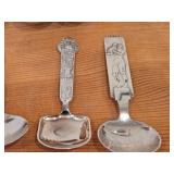 Lot of (8) 204-grams (total) 40G Silverplated Souvenir Spoons