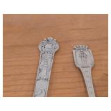 Lot of (8) 204-grams (total) 40G Silverplated Souvenir Spoons