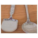 Lot of (8) 204-grams (total) 40G Silverplated Souvenir Spoons