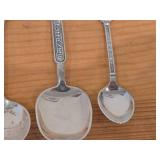Lot of (8) 204-grams (total) 40G Silverplated Souvenir Spoons
