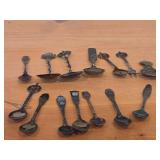 Lot of (14) 216-grams (total) 40G Silverplated Souvenir Spoons