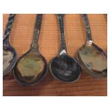 Lot of (14) 216-grams (total) 40G Silverplated Souvenir Spoons