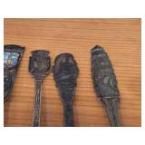 Lot of (14) 216-grams (total) 40G Silverplated Souvenir Spoons