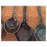 Lot of (14) 216-grams (total) 40G Silverplated Souvenir Spoons