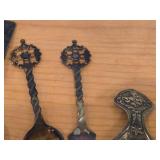 Lot of (14) 216-grams (total) 40G Silverplated Souvenir Spoons