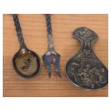 Lot of (14) 216-grams (total) 40G Silverplated Souvenir Spoons