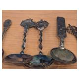 Lot of (14) 216-grams (total) 40G Silverplated Souvenir Spoons