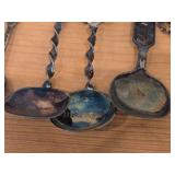 Lot of (14) 216-grams (total) 40G Silverplated Souvenir Spoons