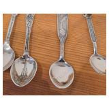 Lot of (13) 189-grams (total) 40G Silverplated Souvenir Spoons