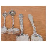 Lot of (13) 189-grams (total) 40G Silverplated Souvenir Spoons