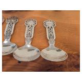 Lot of (9) 207-grams (total) 40G Silverplated Souvenir Spoons