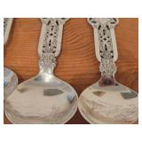 Lot of (9) 207-grams (total) 40G Silverplated Souvenir Spoons