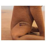 Vintage Boxer Dog theme Handmade Leather Figurine by Deru (1960