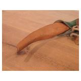 Vintage Parrot theme Handmade Leather Figurine by Deru (1960