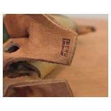 Vintage Parrot theme Handmade Leather Figurine by Deru (1960