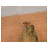 Vintage Parrot theme Handmade Leather Figurine by Deru (1960