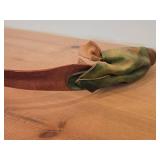 Vintage Parrot theme Handmade Leather Figurine by Deru (1960