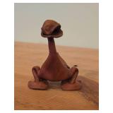 Vintage Duck theme Handmade Leather Figurine by Deru (1960
