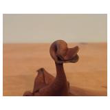 Vintage Duck theme Handmade Leather Figurine by Deru (1960