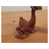 Vintage Duck theme Handmade Leather Figurine by Deru (1960