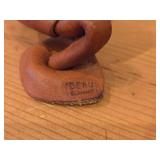 Vintage Duck theme Handmade Leather Figurine by Deru (1960