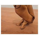 Vintage Owl theme Handmade Leather Figurine by Deru (1960