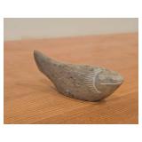 Vintage Fish theme Hand-Carved Inuit Soapstone Sculpture