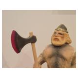 Norwegian Viking theme Hand-Carved Wooden Figurine by Hennen (Norway)