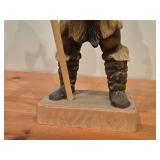 Norwegian Viking theme Hand-Carved Wooden Figurine by Hennen (Norway)
