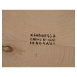 Norwegian Viking theme Hand-Carved Wooden Figurine by Hennen (Norway)