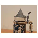 Vintage Beer Stein with Pewter Lid (Germany)