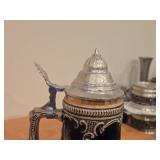 Vintage Beer Stein with Flip Lid - Queens Guard Edition Rare London Relief Big Ben theme