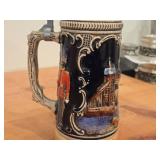 Vintage Beer Stein with Flip Lid - Queens Guard Edition Rare London Relief Big Ben theme