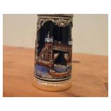 Vintage Beer Stein with Flip Lid - Queens Guard Edition Rare London Relief Big Ben theme