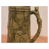 Vintage African Safari theme Ceramic Beer Stein by Holland Mold (1980)