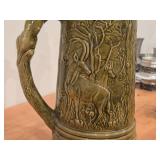 Vintage African Safari theme Ceramic Beer Stein by Holland Mold (1980)