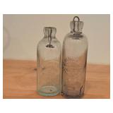 Lot of (2) Vintage Soda Bottles / Hutchinson style
